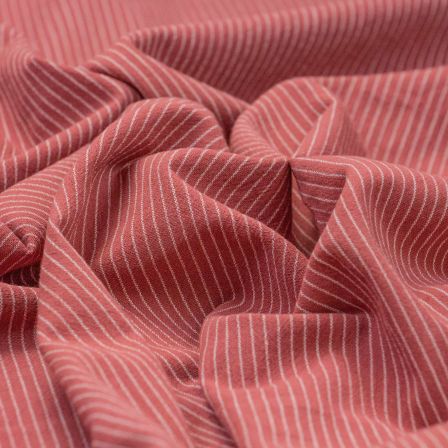 Baumwolle "Washed Stripes/Streifen" (rost-offwhite)