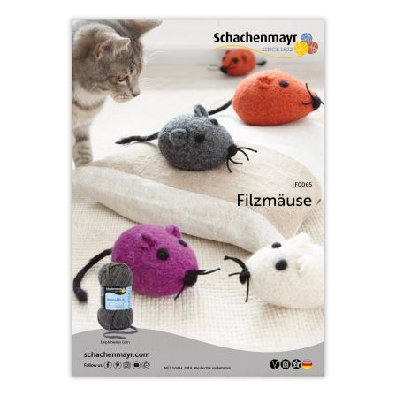 Freebook - Instructions "Souris en laine feutrée" de Schachenmayr (en allemand)