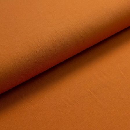 Jersey de coton bio uni "Pierre & Marie" (orange rouille)