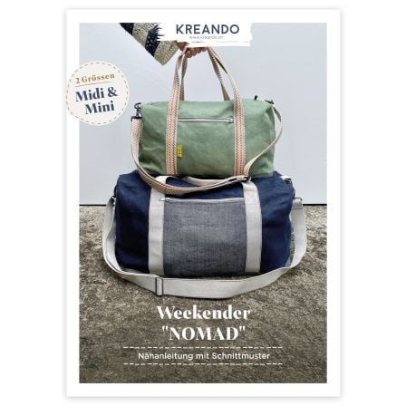 Patron et instructions - Couture - Sac de sport/sac de voyage "NOMAD" Mini & Midi de KREANDO