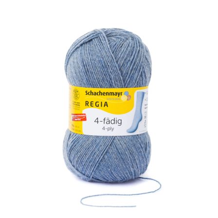 Laine pour chaussettes "Regia Basic 4 fils" (gris-bleu chiné) de Schachenmayr