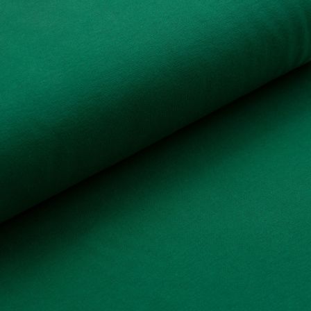 Tissu bord côte bio lisse "Ben" - tubulaire (vert)