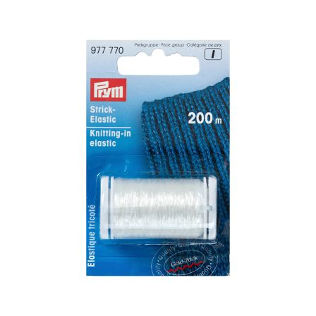 PRYM Fil à tricoter élastique - bobine de 200 m (transparent) 977770