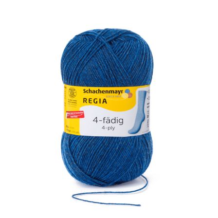 Laine pour chaussettes "Regia Basic 4 fils" (blue jeans chiné) de Schachenmayr