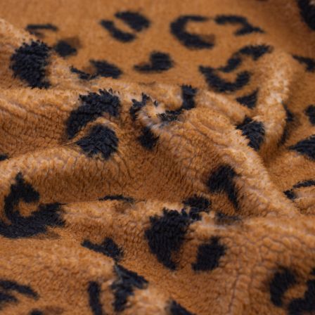 Teddyplüsch "Leopard" (camel-schwarz)