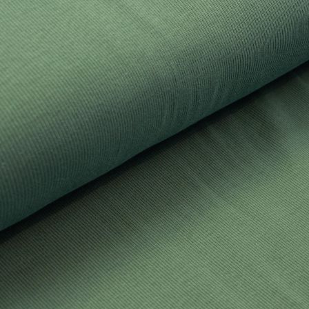 Jersey côtelé en coton - uni “Amy” (vert d'eau)