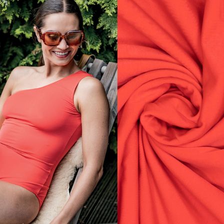 Lycra pour maillot de bain - recyclé "Lucca - Fibre Mood" (rouge orangé)
