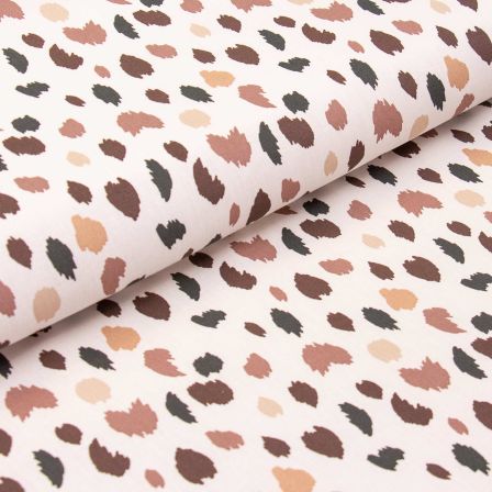 Baumwolle "Gepard Spots" (offwhite-braun/schwarz)