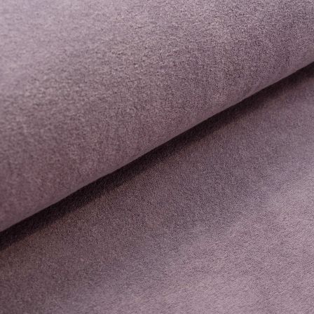 Tissu jersey éponge en coton bio "uni" (lilas grisé)
