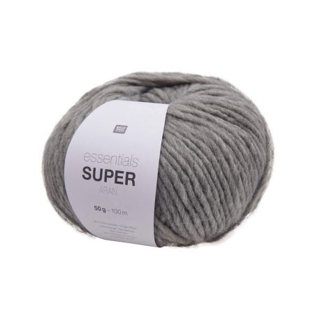 Wolle - Rico Essentials Super Aran (grau)