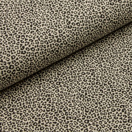 Jersey Baumwolle "Leopard" (sand-schwarz)
