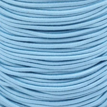 Cordon caoutchouté ''Élastique'' -  Ø 3 mm (bleu clair)