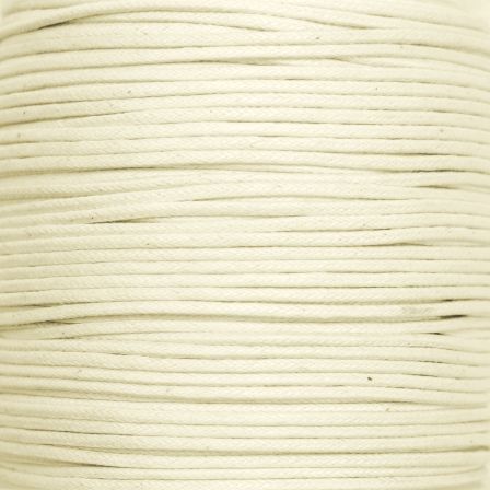 Baumwollkordel - gewachst Ø 1.5 mm, Stück à 1 m (rohweiss)