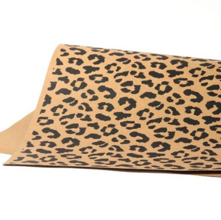 SnapPap "Leopard" - Bogen à 50 x 75 cm (hellbraun/schwarz)