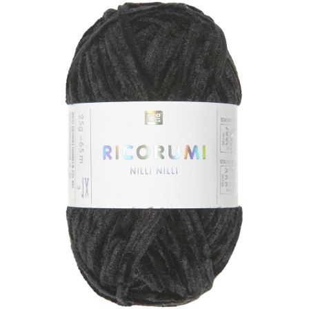 Laine pour amigurumi - Rico Creative Ricorumi Nilli Nilli (noir)