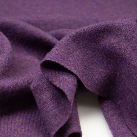 Fine maille de laine mérinos "Cashmere Feelings" (violet chiné)