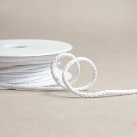 Cordon polyester Ø 4 mm - rouleau de 25 m (blanc)