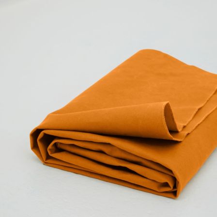 Heavy Canvas en coton "Washed - carrot" (orange clair) de mind the MAKER