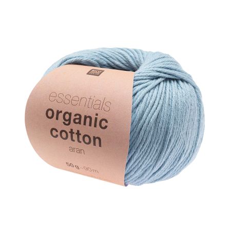 Bio-Wolle - Rico Essentials Organic Cotton aran (blau)