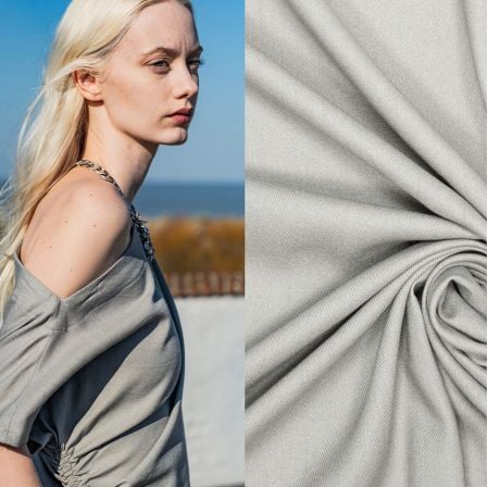 Viskose/Leinen-Twill Mix "Uni - Rebel Fibre Mood" (hellgrau)