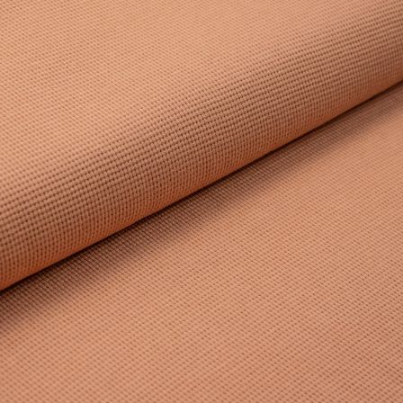 Jersey gaufré coton "Soft Mini" (brun orange)