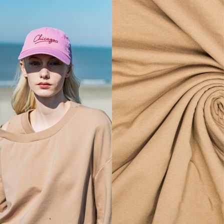 Bündchenstoff gerippt "uni - Coco/Blaze Fibre Mood" (taupe)