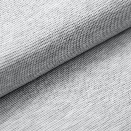 Jersey gaufré coton "Soft Mini" (gris clair chiné)