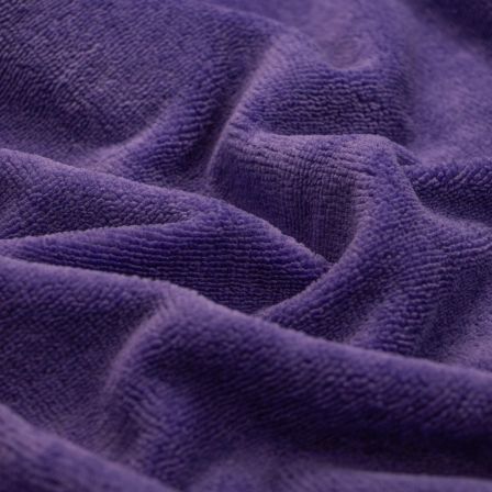 Tissu éponge bambou/coton - uni "Wellness" (violet foncé)