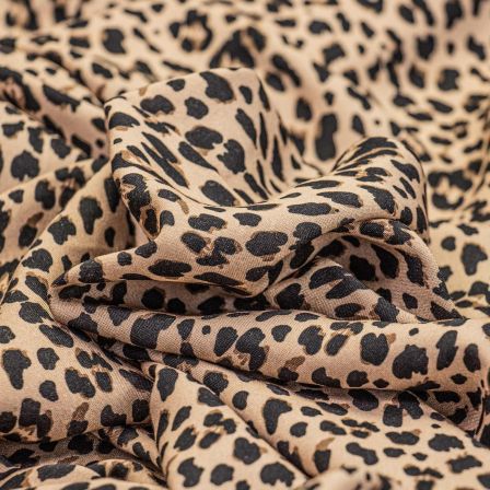 Viskose "Mailand/Leopard" (hellbraun-braun/schwarz) von SWAFING