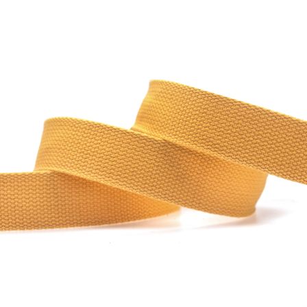 Sangle en coton "Soft" 30/40 mm (jaune moutarde)
