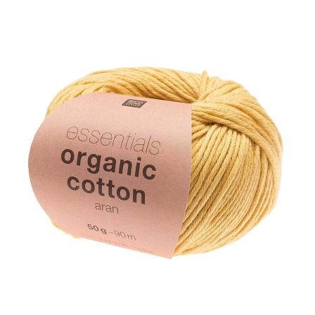 Laine bio - Rico Essentials Organic Cotton aran (jaune)