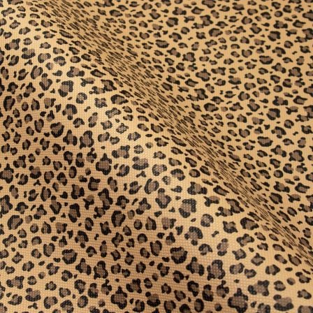 Kunstleder "Leopard" - Bogen à 68 x 100 cm (hellbraun-braun/schwarz)