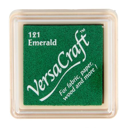 Tampon encreur - petit "VersaCraft" pour textiles (121/emerald)  de Tsukineko