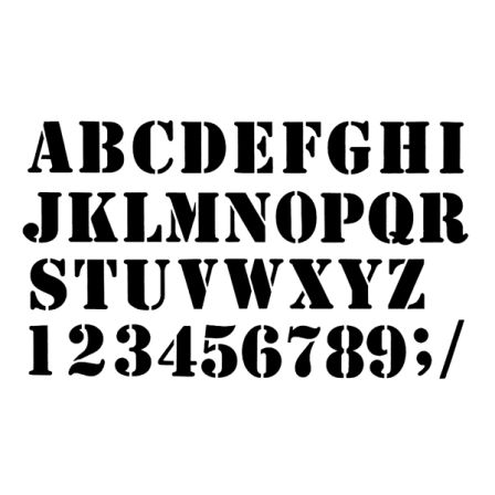 Pochoir "alphabet & chiffres maxi" (format xl)