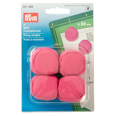 PRYM Fixiergewichte "MINI" 30 mm - Set à 4 Stk. (pink) 611389