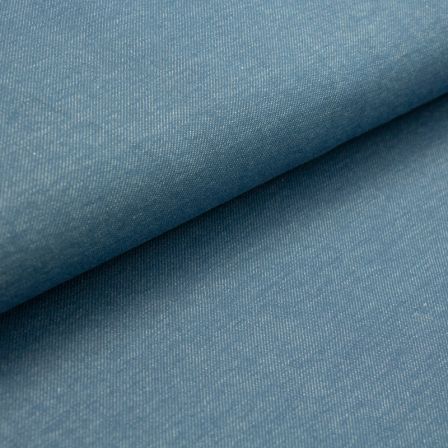 Jersey coton bio "Jeans" (bleu jean) de C. PAULI