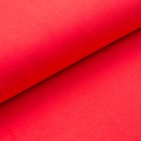 Tissu bord côte bio lisse "Ben" - tubulaire (rouge)
