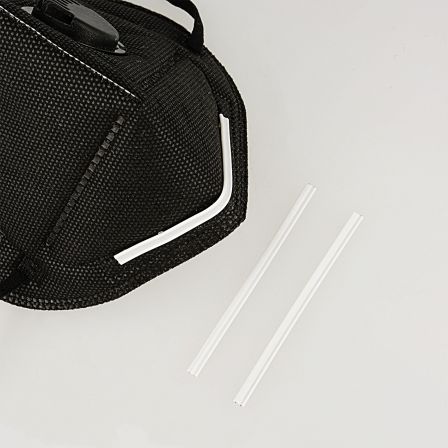 Barrette nasale aluminium - plastifiée 4 x 80 mm - lot de 10 pces (blanc)