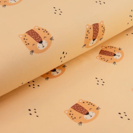 Jersey de coton "Baby Leopard" (beige-brun clair)