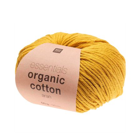 Laine bio - Rico Essentials Organic Cotton aran (moutarde)