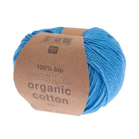 Laine bio - Rico Essentials Organic Cotton aran (bleu ciel)