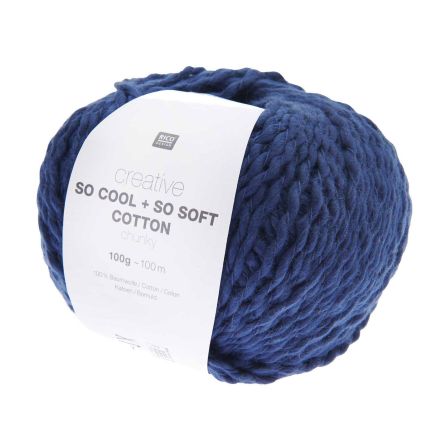 Laine - Rico Creative So Cool + Soft Cotton Chunky  (bleu marine)
