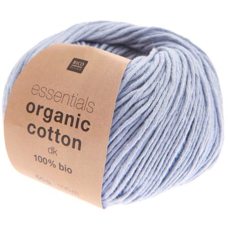 Bio-Wolle - Rico Essentials Organic Cotton dk (taubenblau)