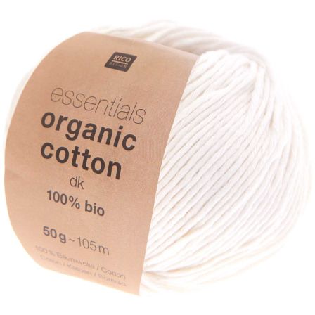 Bio-Wolle - Rico Essentials Organic Cotton dk (weiss)