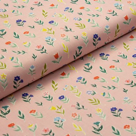 Bio-Baumwolle "Perennial/Daisy" (rosa-bunt) von Cloud9 Fabrics