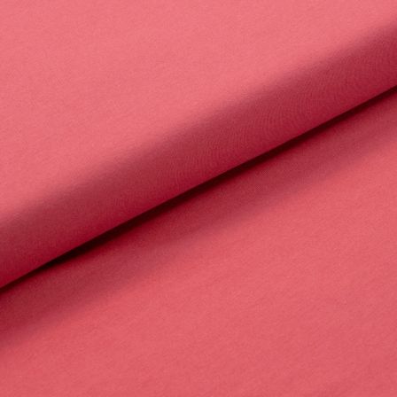 Sweat coton bio - uni "Soft Alva" (pink chaud)