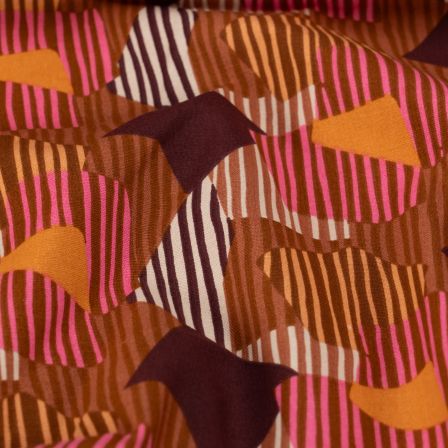 Canvas Baumwolle "Terra Mosaic" (braun/rosa/dunkelbordeaux)