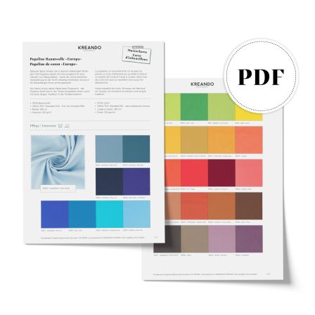 Nuancier PDF - Popeline de coton "Europe" de KREANDO (gratuit)