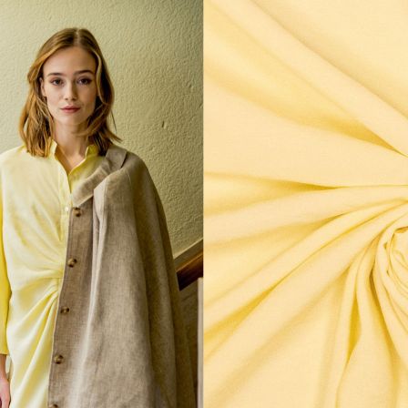 Tissu en modal "Uni - Phyllis Fibre Mood" (jaune pastel)