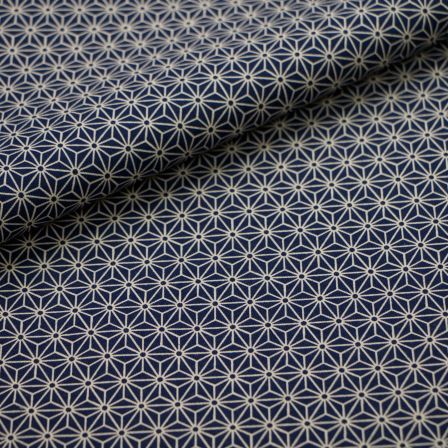 Baumwolle "Asanoha" (dunkelblau) von SEVENBERRY